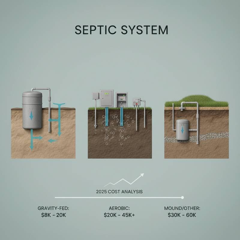 Featured image for Septic System Types and What Replacement Actually Costs in 2025