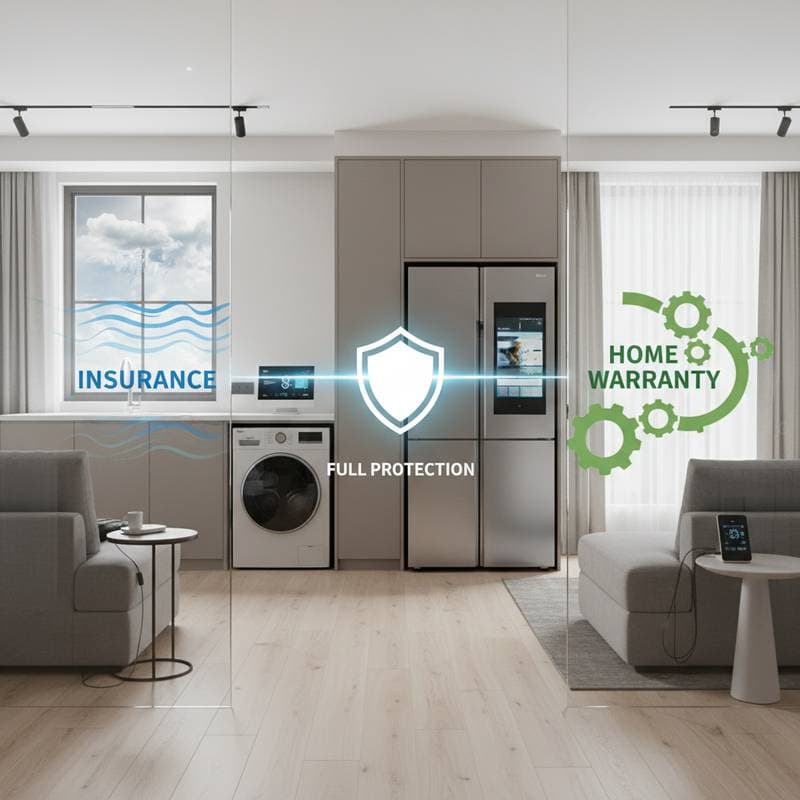 Image for Home Warranty Covers Wear, Insurance Covers Storms