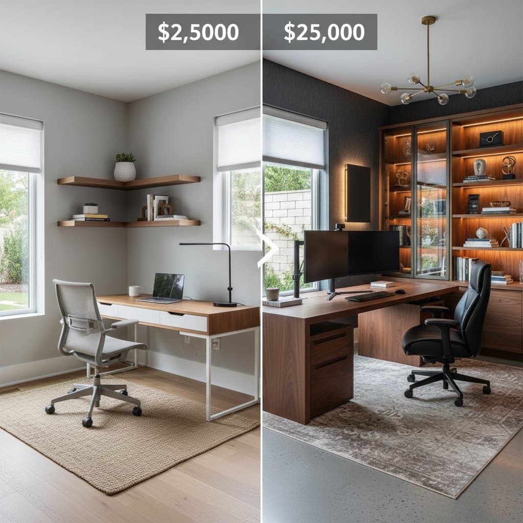 Featured image for Home Office Remodel: $2,500 to $25,000 Breakdown