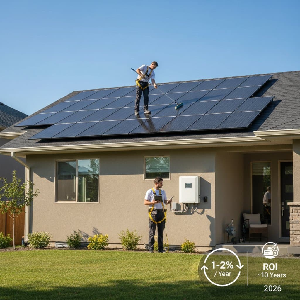 Featured image for Solar Panel Maintenance Costs 1-2% Per Year