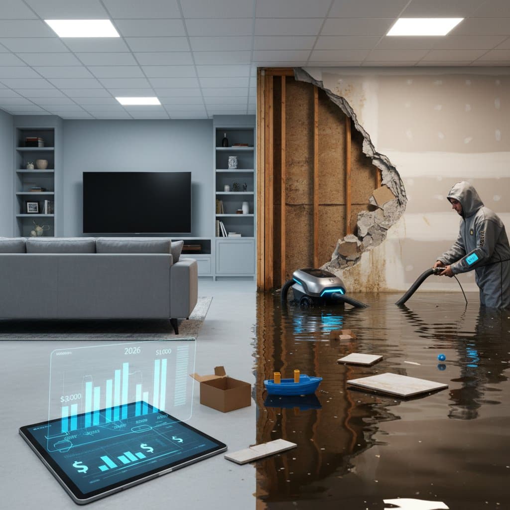 Featured image for Basement Flood Cleanup Costs $3K to $10K in 2026