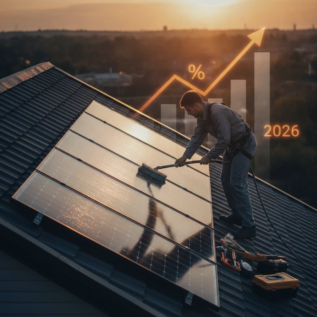 Image for Solar Panel Maintenance Costs Rising 35% in 2024