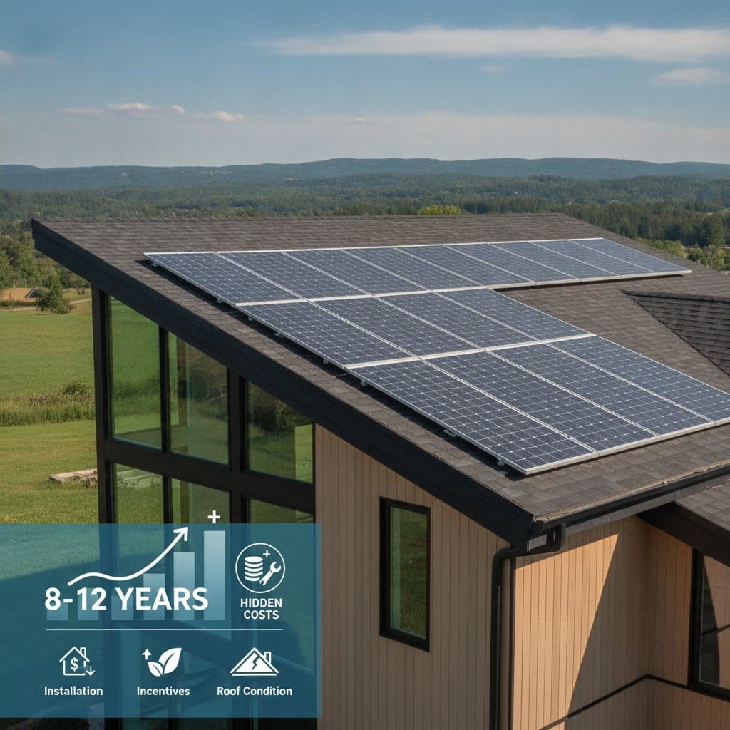Image for Solar Panel Payback: 8-12 Years With Hidden Costs