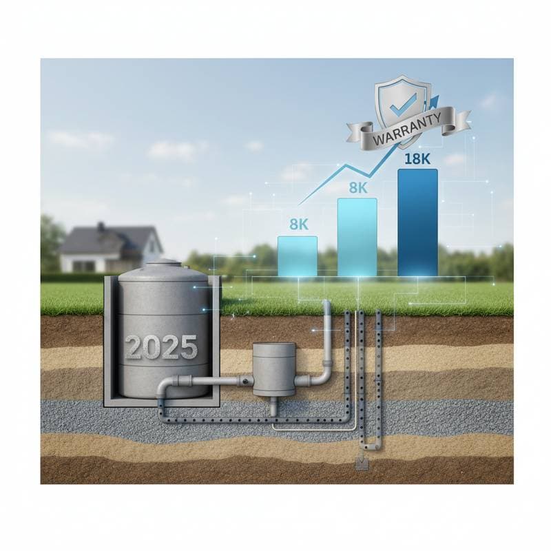 Featured image for Septic Replacement: $8K-$18K Cost and Warranty Guide