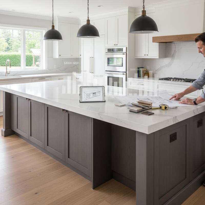 Image for Kitchen Islands Cost $3,000-$8,000 in 2025